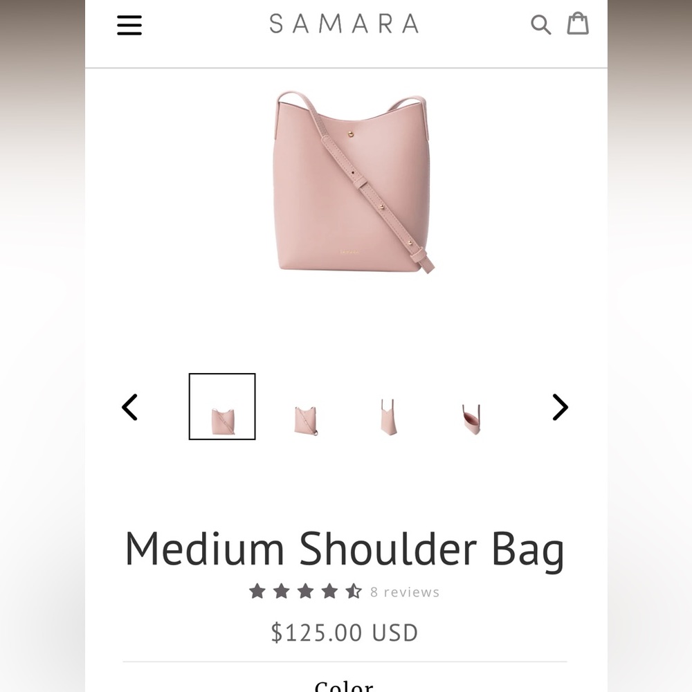 Samara Medium Shoulder Bag in Peony